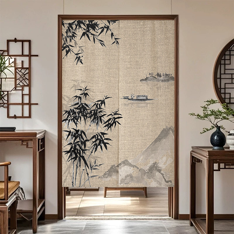 VIKAMA Ink Bamboo Noren Door C – Noren Curtain Doorway recenzja i cena